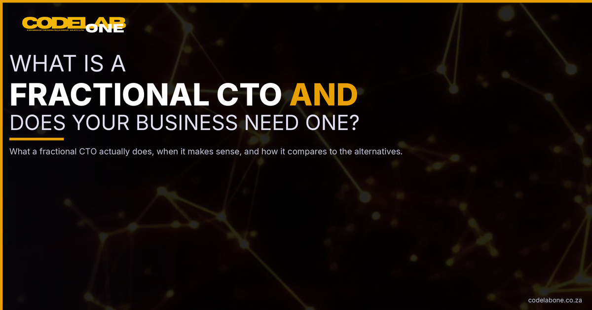 What is a fractional CTO and does your business need one?